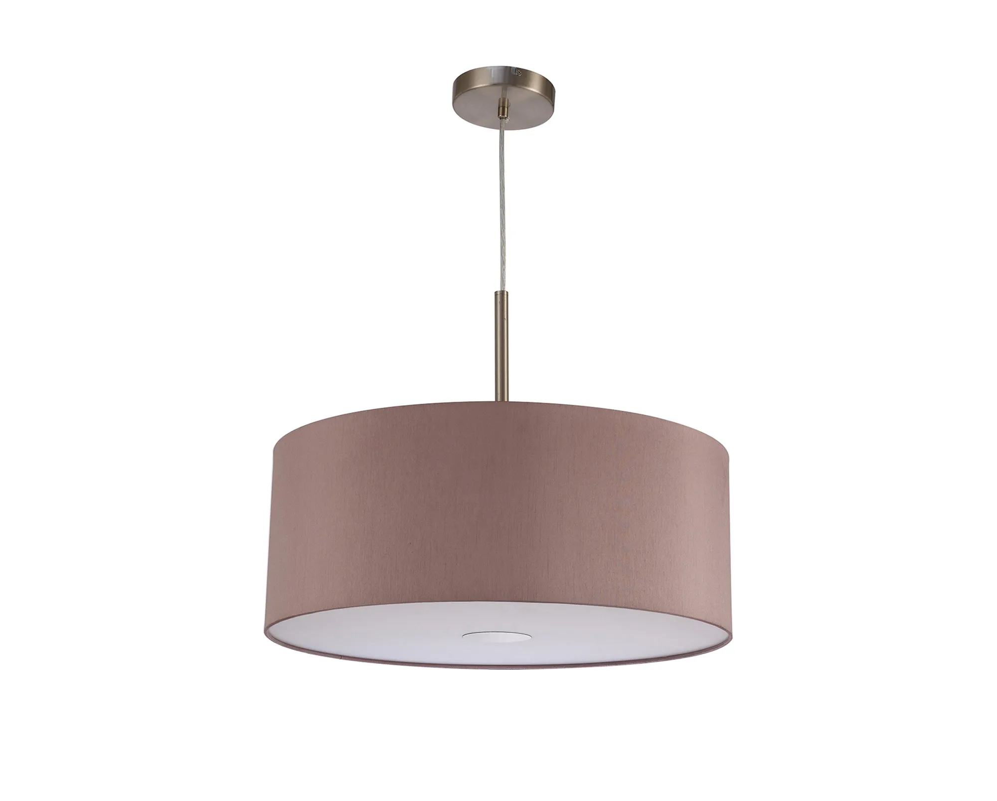 Baymont 50cm Pendant 1 Light Satin Nickel, Taupe/Halo Gold, Frosted Diffuser DK0305  Deco Baymont SN TA